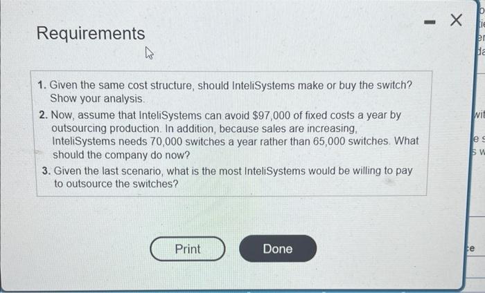 it will need this year, however, another following manufacturing costs when it