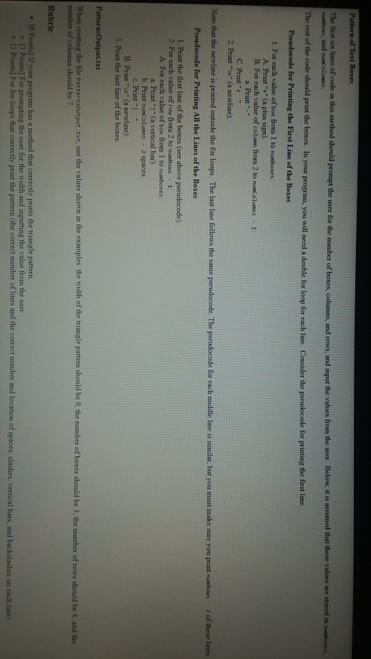 values. . Use a class constant Use for loops. . Hand-in Requirements
