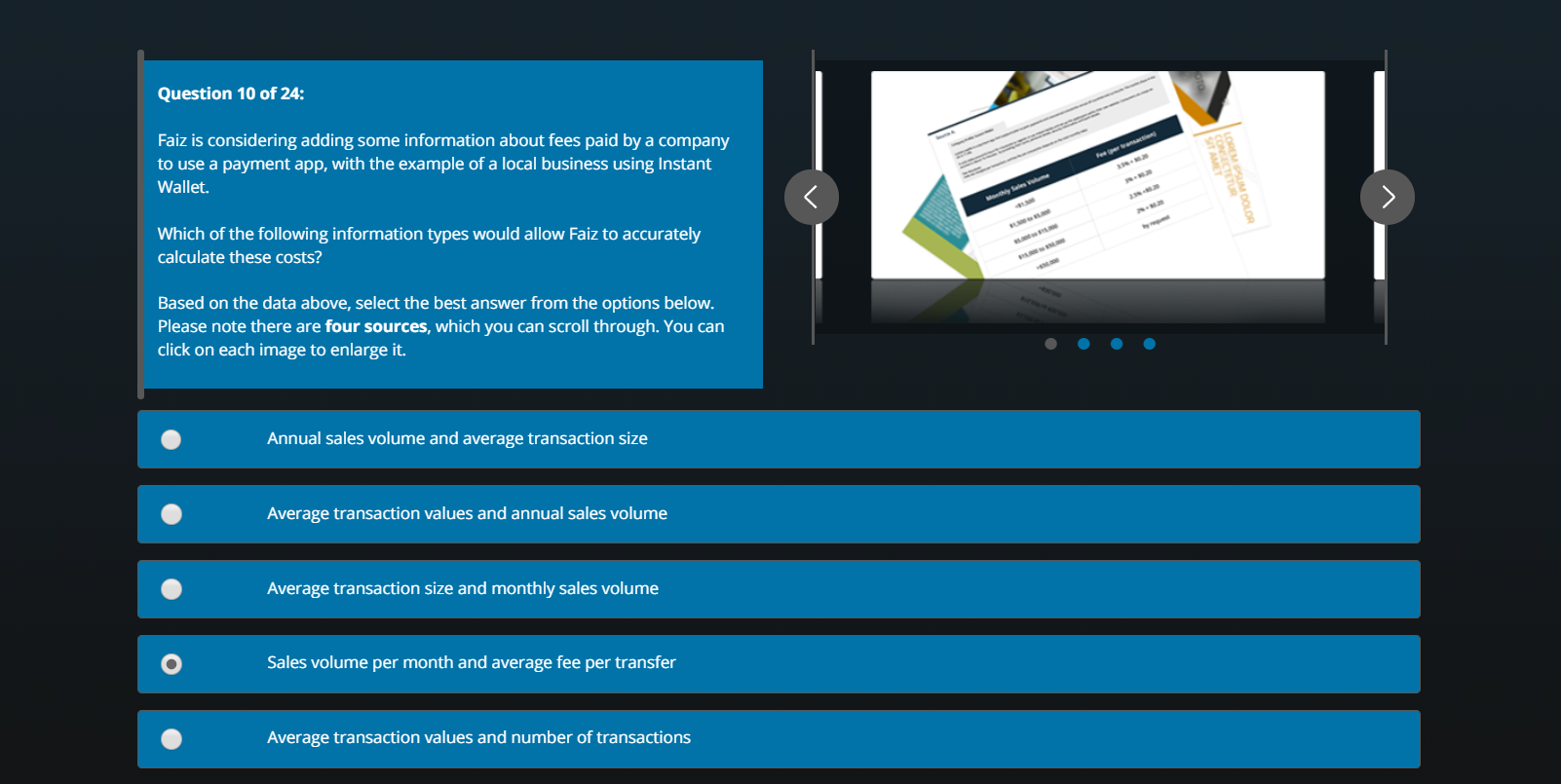 Question 10 of 24: Faiz is considering adding some information about