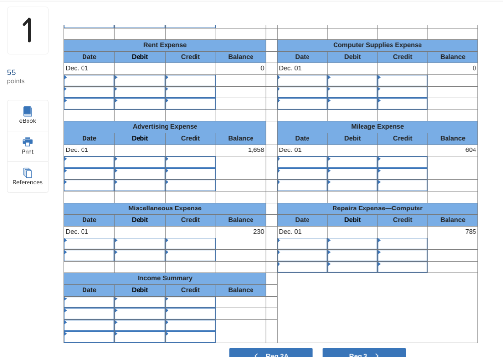 Computer equipment 168 Accumulated depreciation-Computer equipment 201 Accounts payable 210 Wages payable