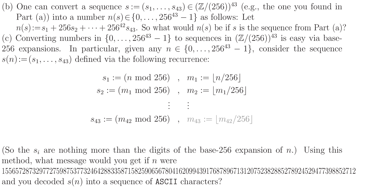 Can use code to solve or by hand either one works. Thanks.