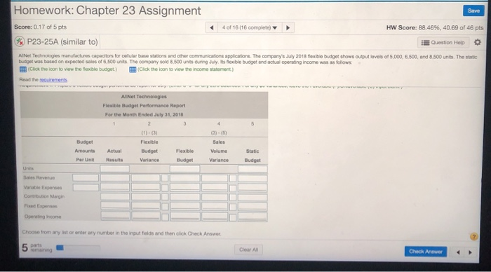  Save Homework: Chapter 23 Assignment Score: 0.17 of 5 pts P23-25A