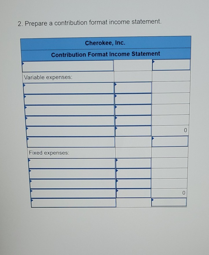 ANSWER IS. THANK YOU. PLEASE SHOW THE ANSWER CLEARLY. Cherokee Inc. is