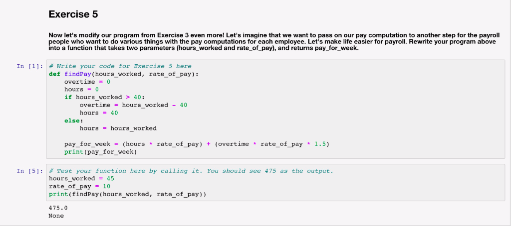 Python Help- I have done exercise 5, although I do not know