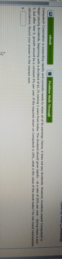  how can I solve this? ERSTE cBook 1 Problem Walk-Through Computech