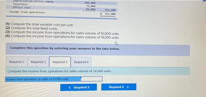 (12,000 units $213 per unit) Cost of goods sold Direct materials Direct