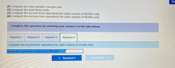labor Production supplies Plant manager salary Gross profit Selling expenses Sales comissions
