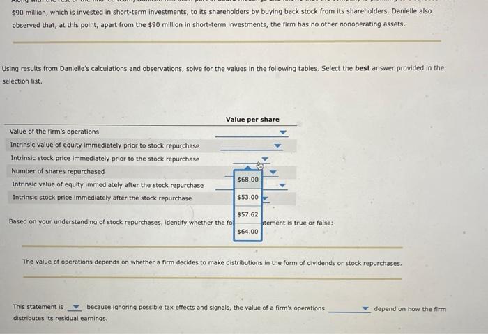 intrinsic value, It is thus important to unders the impact of distributions-both