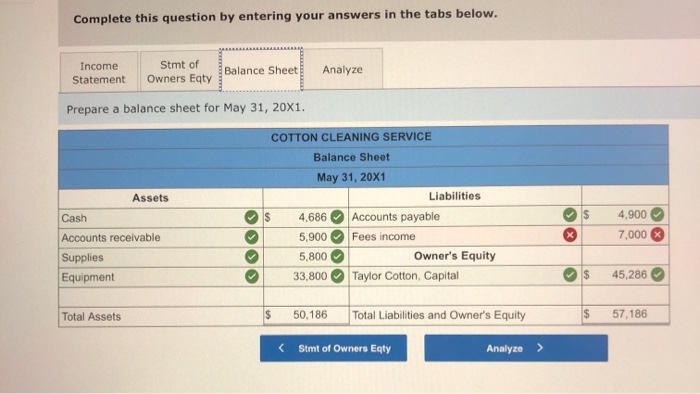 equity, and a balance sheet. LO 2-4, 2-5 Exp 0 + 980