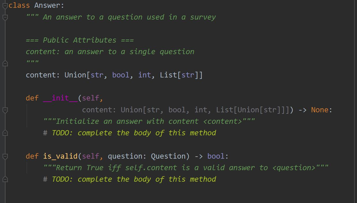 the text " self.question = text def str_(self) -> str: Return a