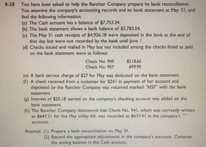 part 2, please! You have been asked to help the Rancher Company