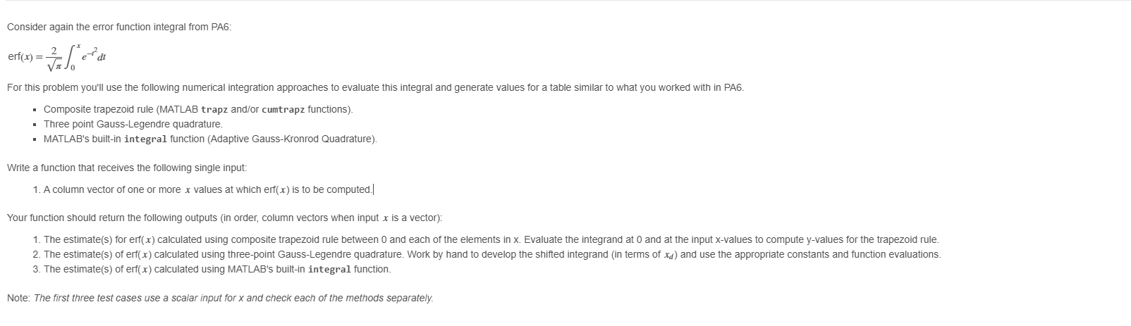  I need help with this matlab problem. Consider again the error