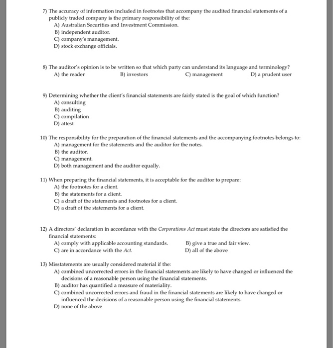 the statement or answers the question. 1) Expressing an opinion on whether