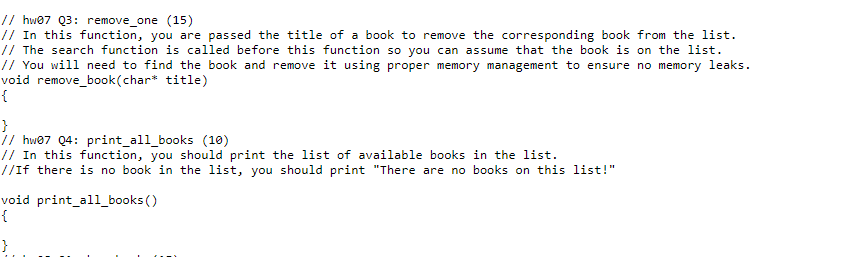 The previous code has been given by the instructions, but I can't