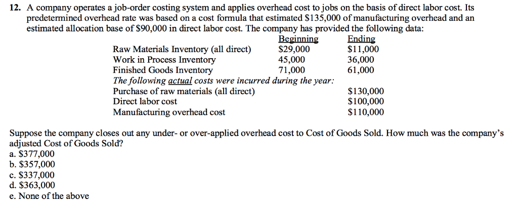 accounting records revealed the following per-unit costs for direct material and direct