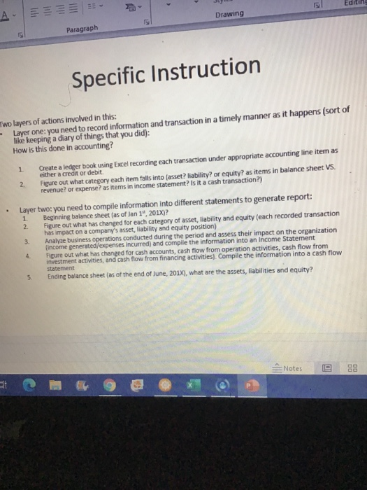  Editin ill Drawing Paragraph Specific Instruction - 2 Two layers of