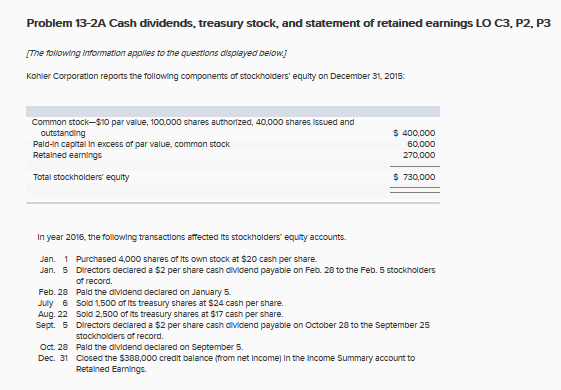  IThe following mormation apples to the questions displayed belowj Kohler Corporation