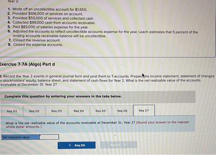 4. Collected $87,000 cash from accounts recelvable. 5. Pald $56,000 of salaries