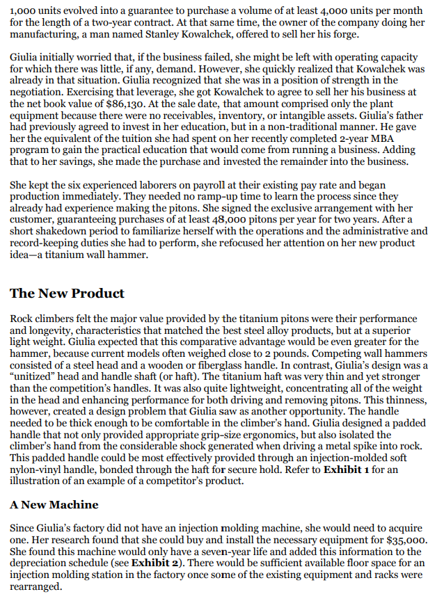 that the information about pitons remains the same. At what sales volume