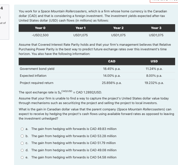  You work for a Space Mountain Rollercoasters, which is a firm