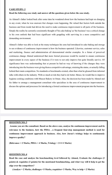  CASE STUDY: 2 Read the following case study and answer all