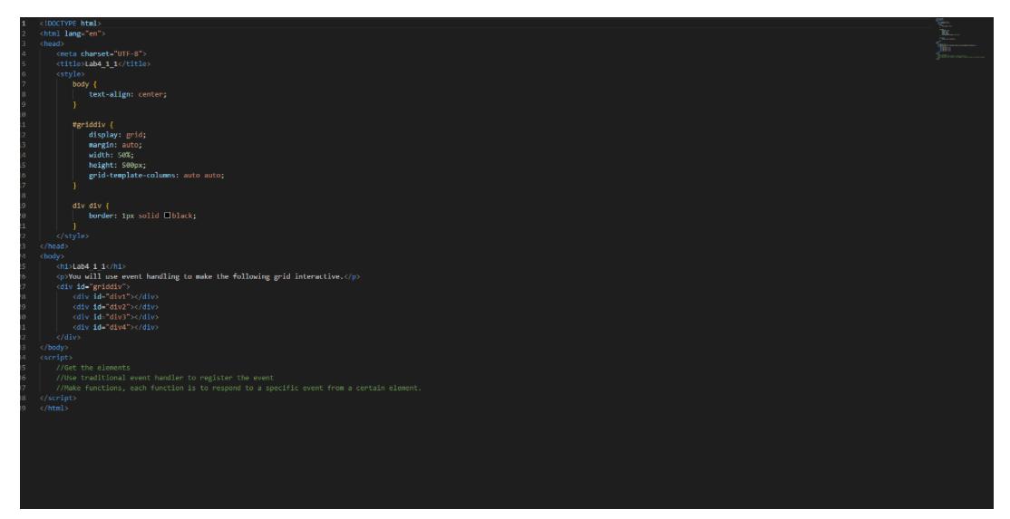 function creation tasks 1. Download and extract lab4_1_1.html, lab4_1_2.html, and lab4_1_2.js files.