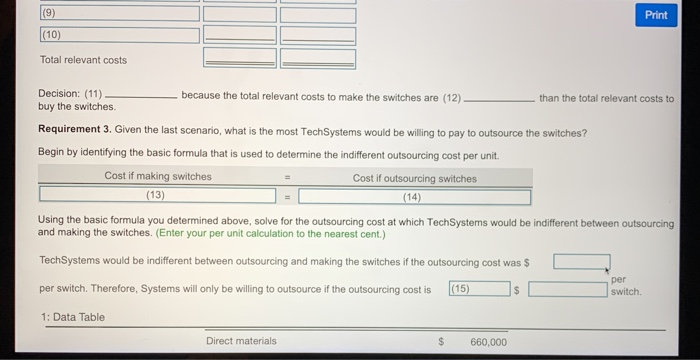 the manufacturing costs.) TechSystems does not yet know how many switches it
