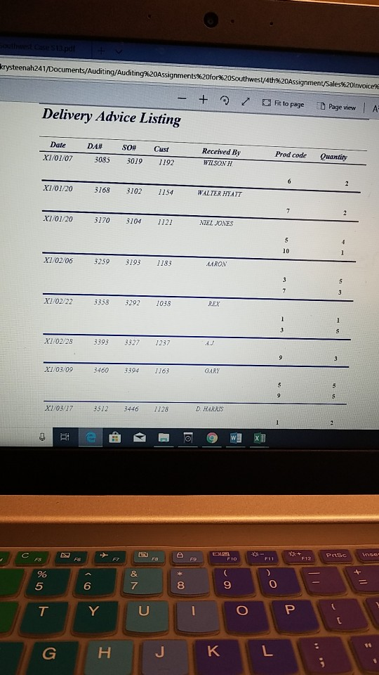 ord Date Inve Cuat D.A. Amount Prod. 0ty. Price Ext 1 x1/01/07