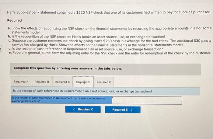 statements by recording the appropriate amounts in a horizontal statements model b.