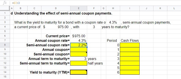 Working from the top down, enter data needed from the text question.