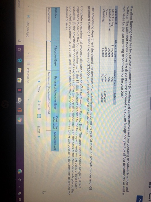  Help Save & Ch Marathon Running Shop has two service departments