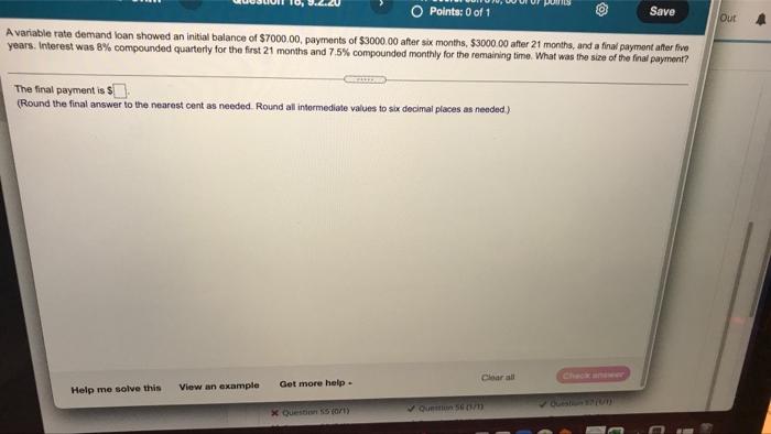  Out Points: 0 of 1 Save A variable rate demand loan