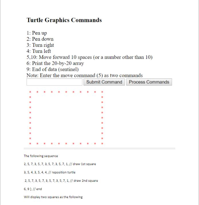 two dimensional array to represent a floor of 20 x 20. The