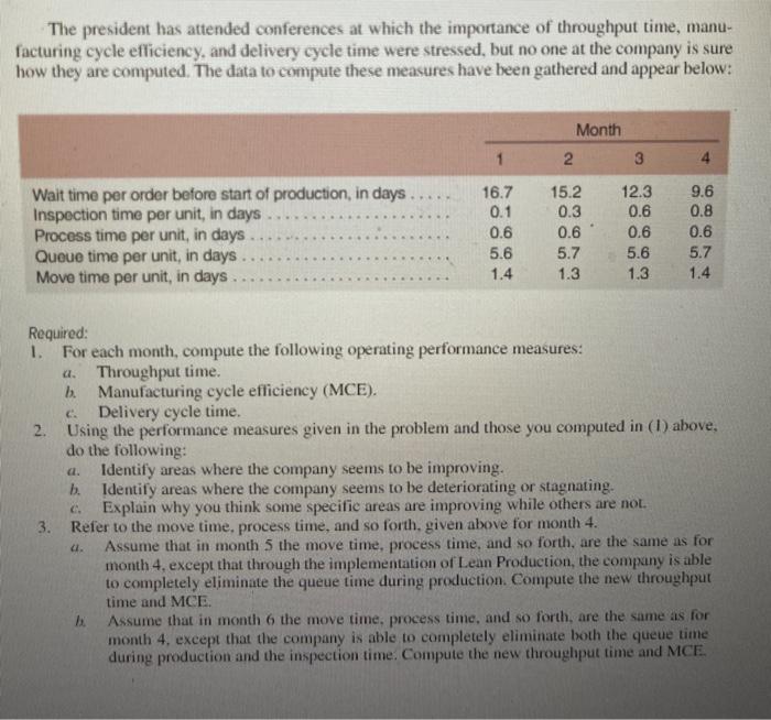 has recently begun a continuous improvement campaign. As a consequence, there have