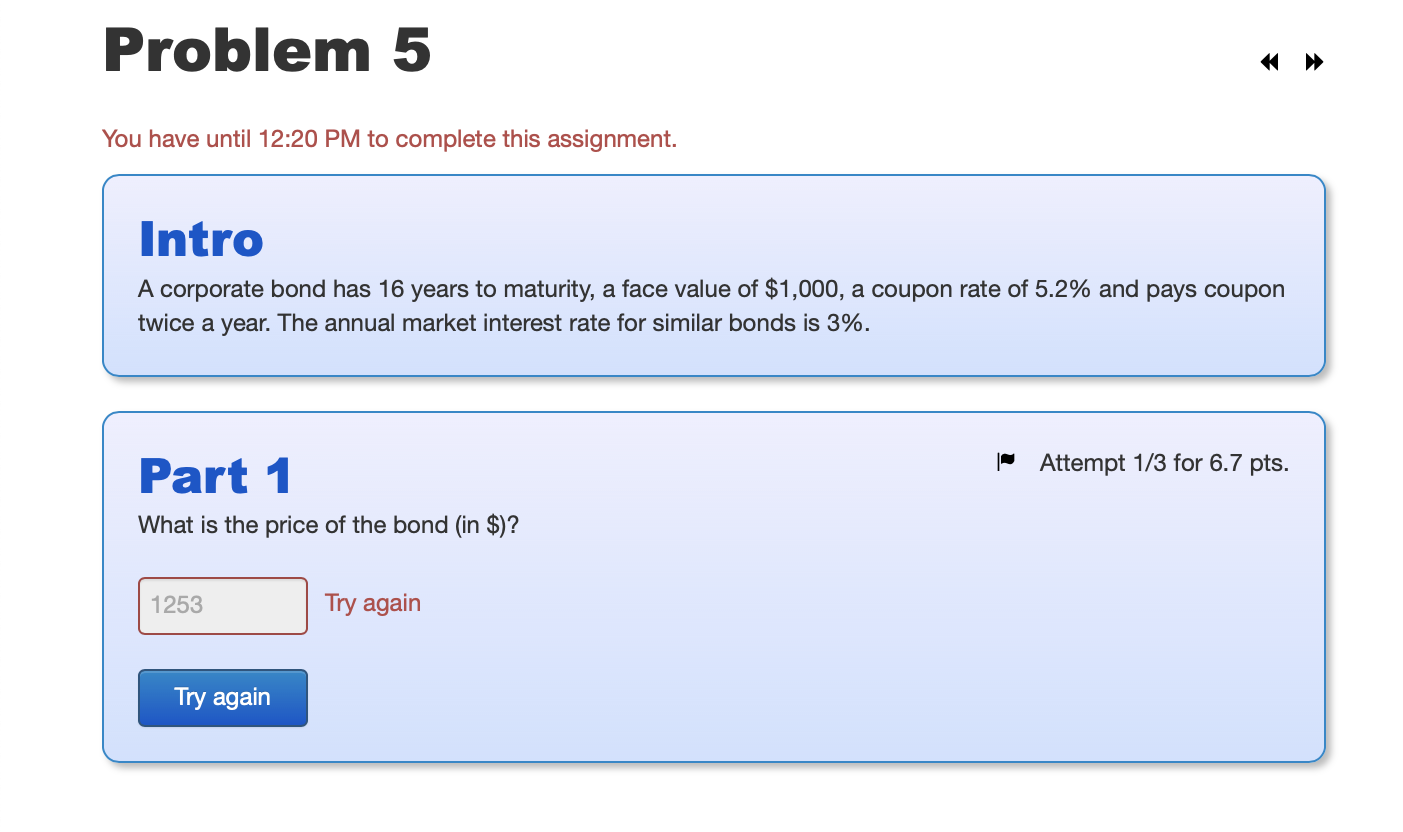 You have until 12:20 PM to complete this assignment. Intro A