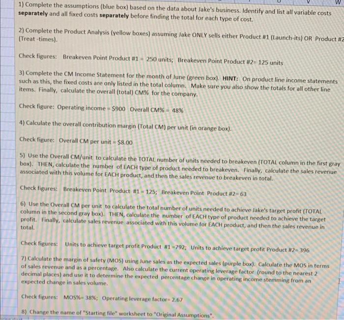 CVP Modeling project The purpose of this project is to give you