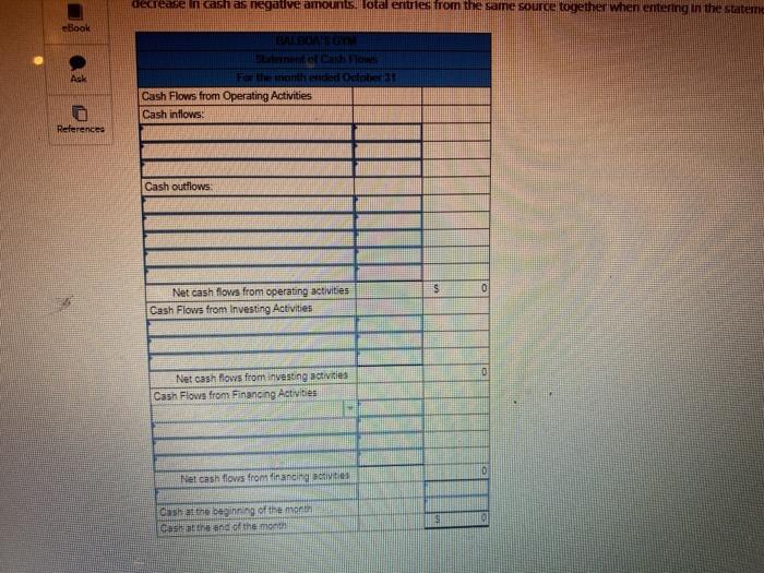 and prepare the statement of cash flows (L04-7) The following Information applies