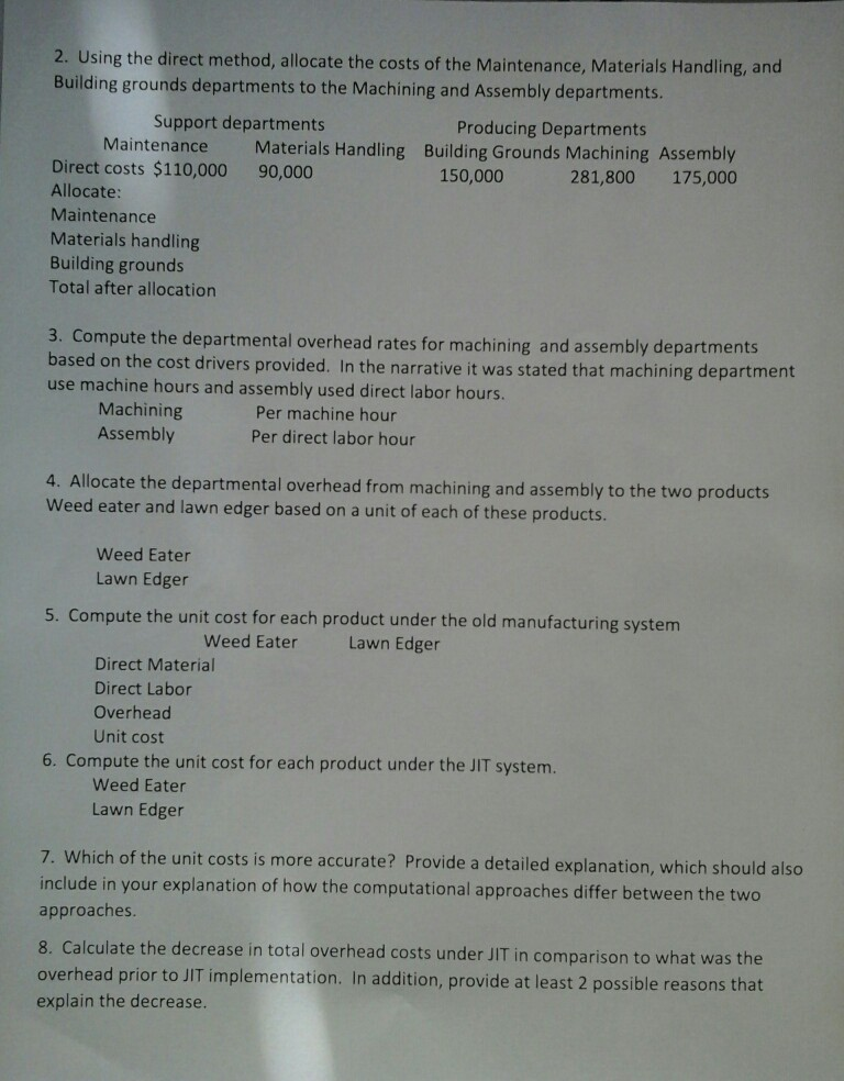 the old system are as follows: Weed Eaters Lawn Edgers $12 Direct