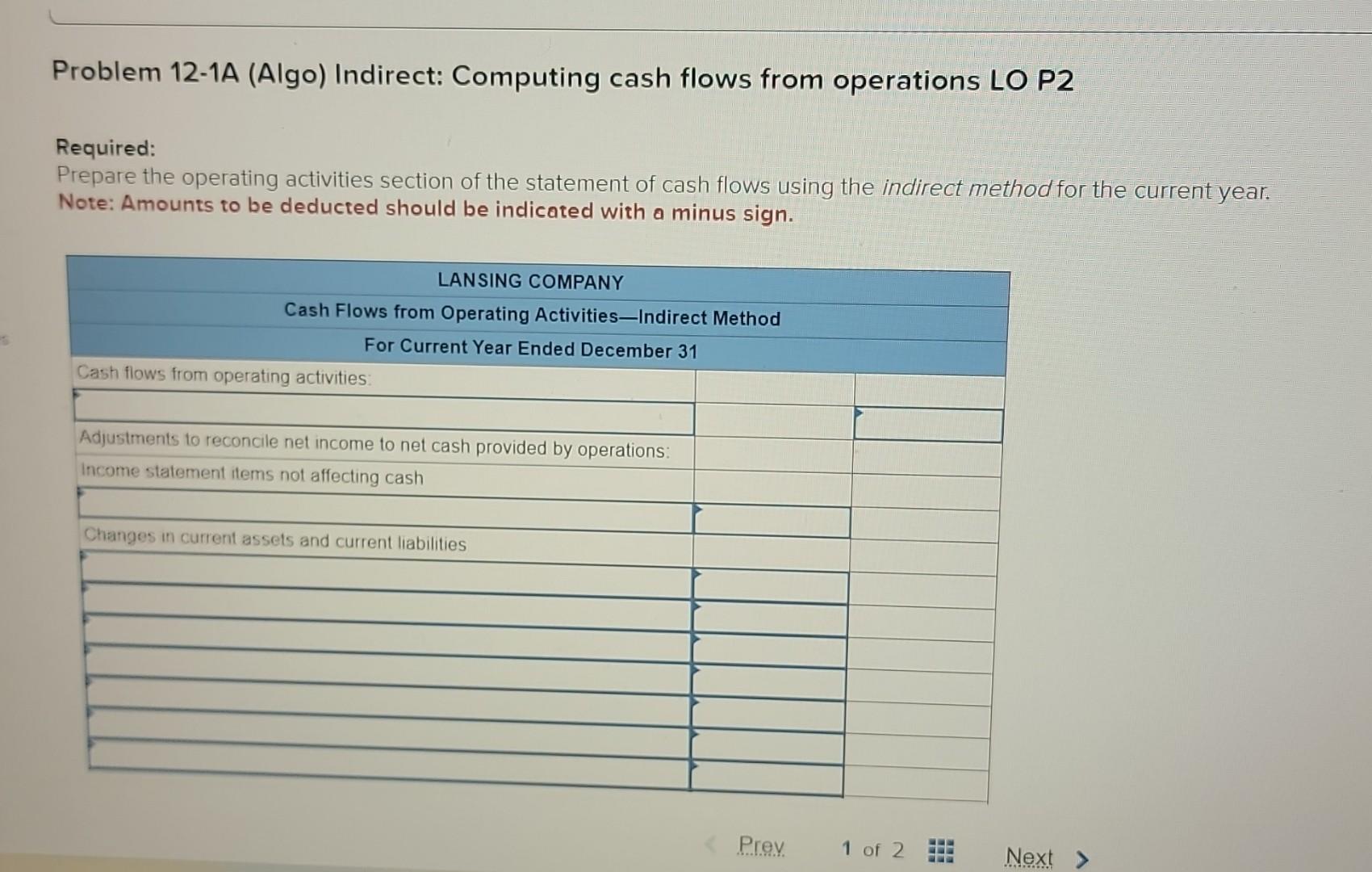 [The following information applies to the questions displayed below.] Lansing Company's current-year