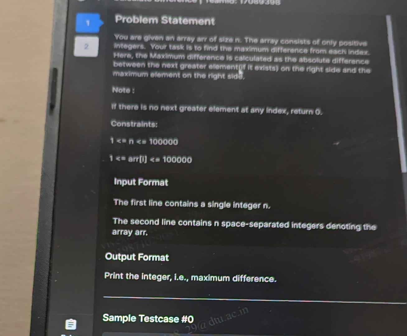  1 Problem Statement You are given an array arr of size