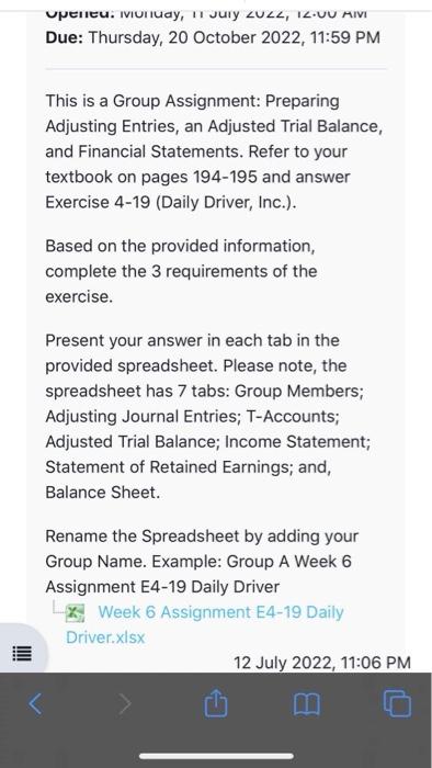 AM Due: Thursday, 20 October 2022, 11:59 PM This is a Group