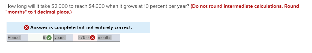  How long will it take $2,000 to reach $4,600 when it