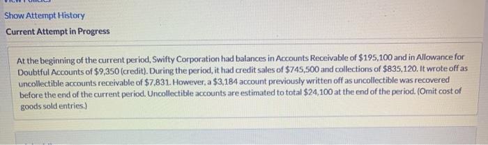  Show Attempt History Current Attempt in Progress At the beginning of