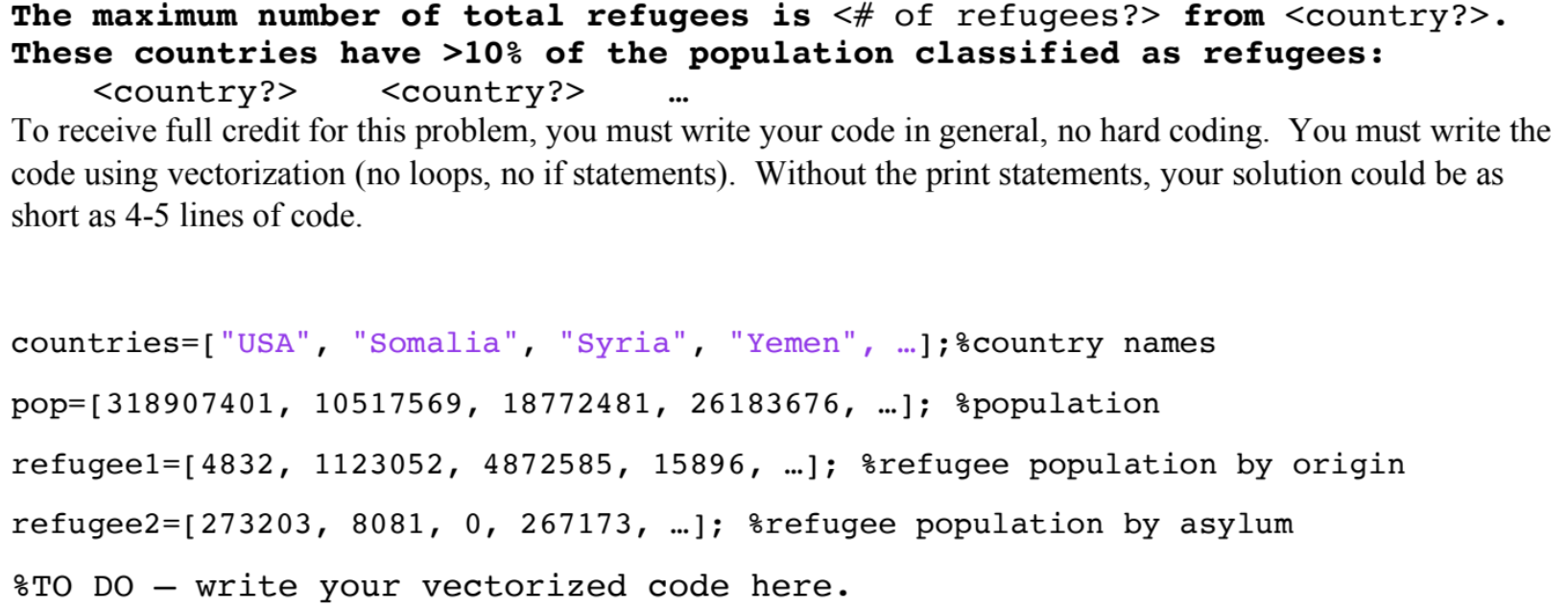 data provided in the table below (from 2017). Steps: a) Calculate the