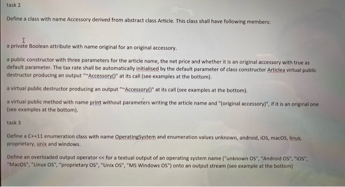 this problem thank you In this task single inheritance with static and