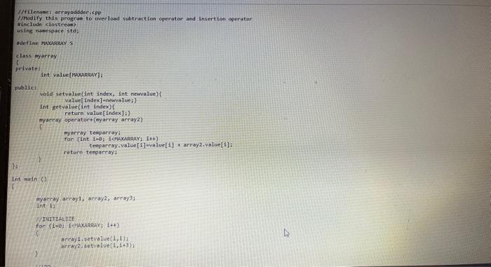 please complete the code in c++ and use the instructions given, thanks
