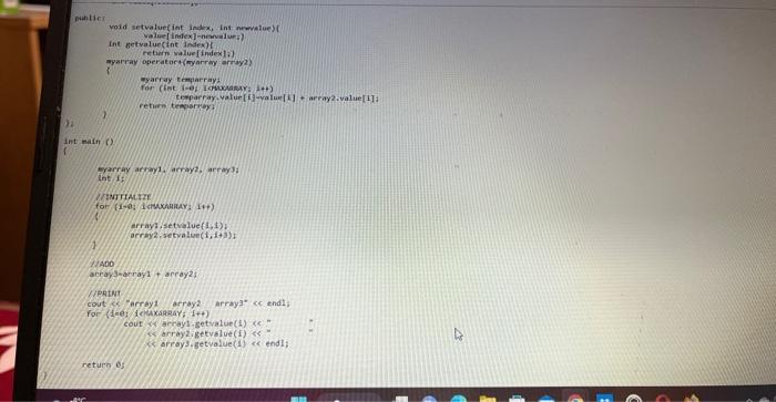 f/fillenanei arrayaddder, CFp /Modify this progran to overlood subtraction operator and insertion