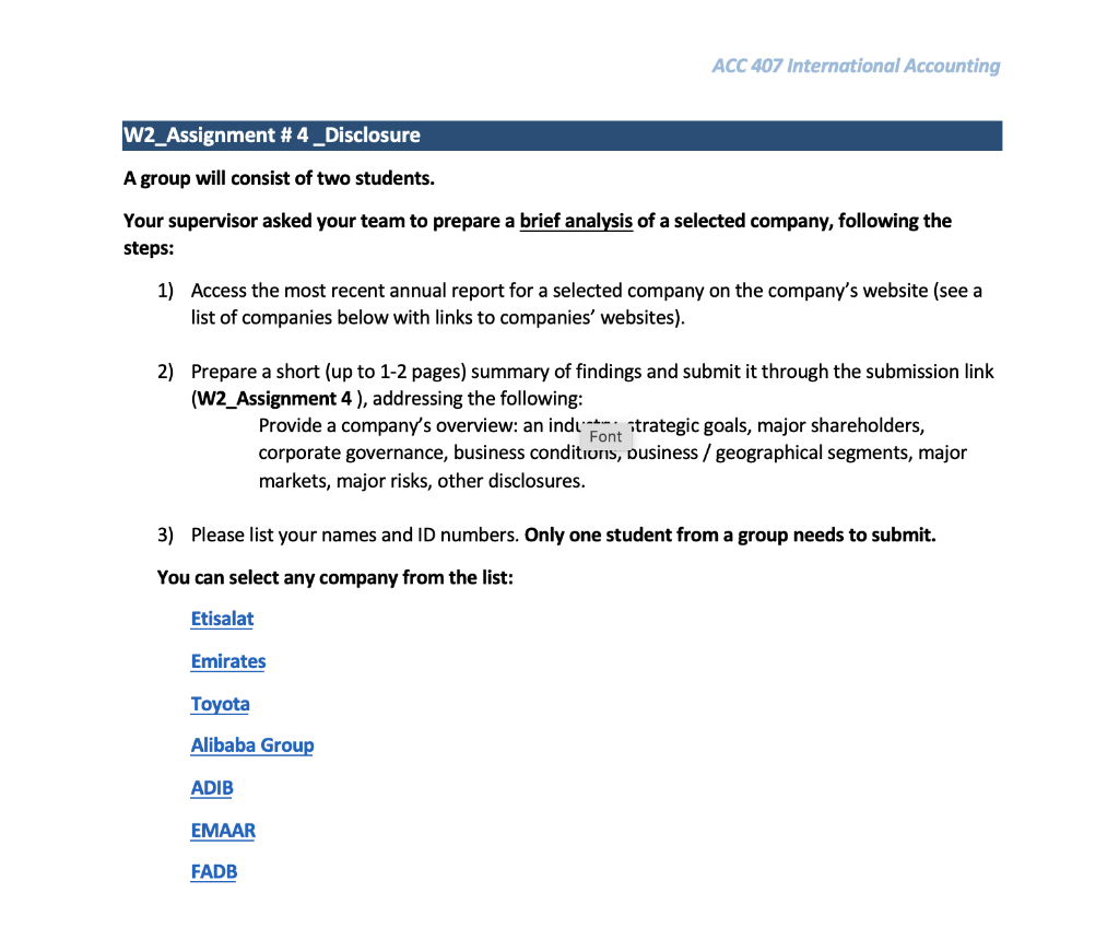 please answer quickly I need it in 20min ACC 407 International Accounting