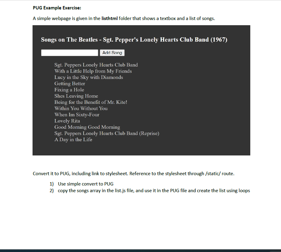 I need the code of the HTML and JS code of the