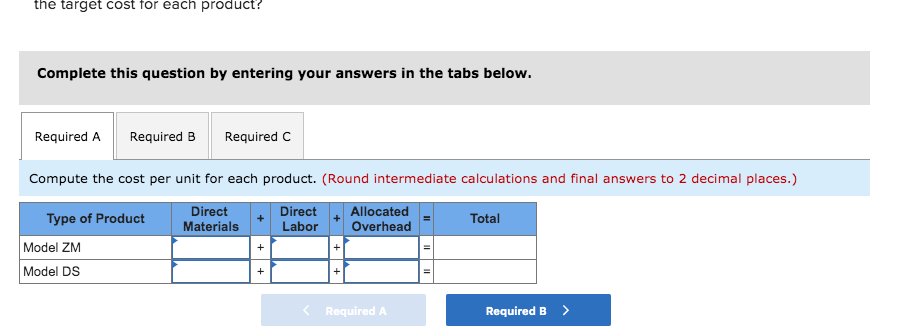 5-3 Campbell Cameras, Inc. manufactures two models of cameras. Model ZM has